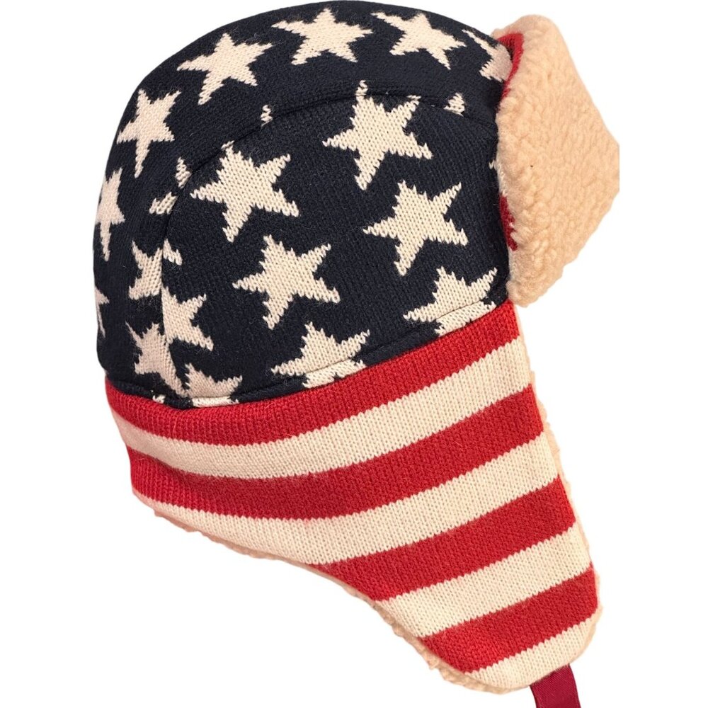 Americana Aviation Stars Stripes Trapper Hat Cap Skiing Snowboard Unisex